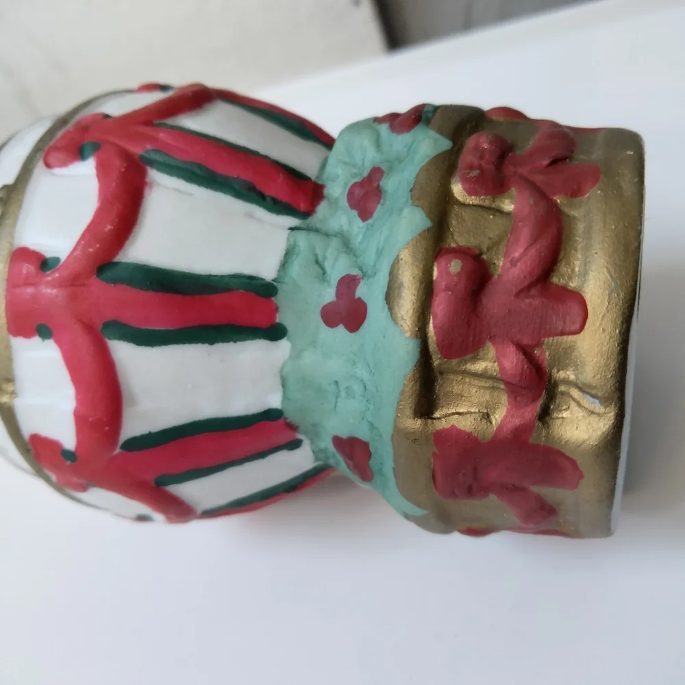 Holiday 'Noel' Hot Air Balloon Christmas Ornament Ceramic Teddy Bear